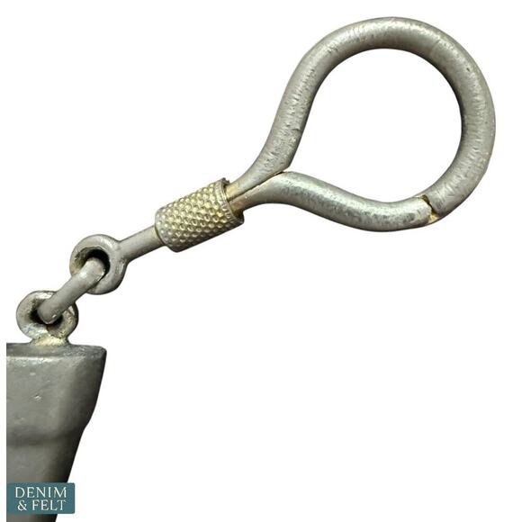 Gucci Vintage Boot Keychain Silver Brass Equestrian Style Made in Italy - Picture 5 of 15